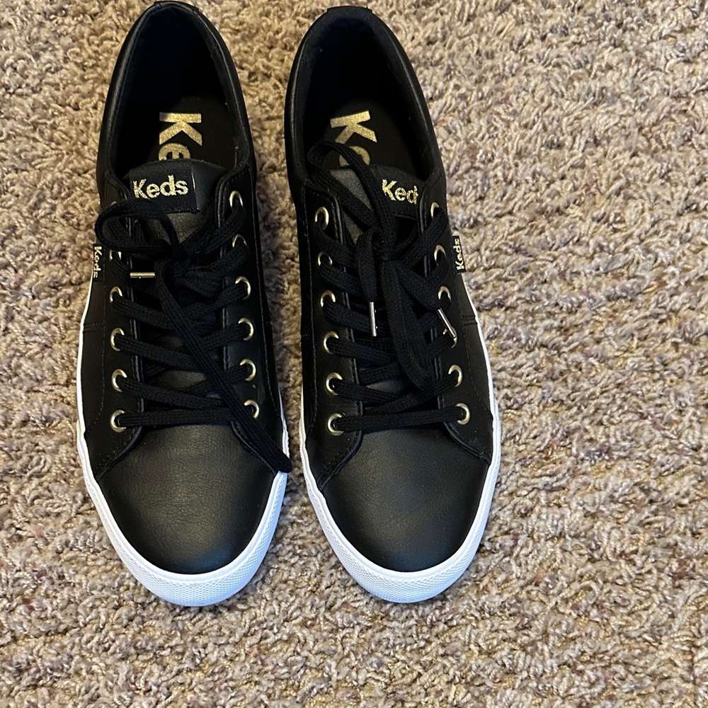Keds Black Sneakers with White Sole
